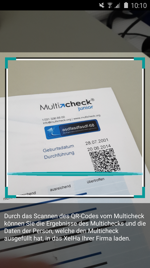 Multicheck erfassen